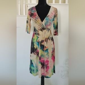 Lipstick - Beautiful Multicolor Print Dress